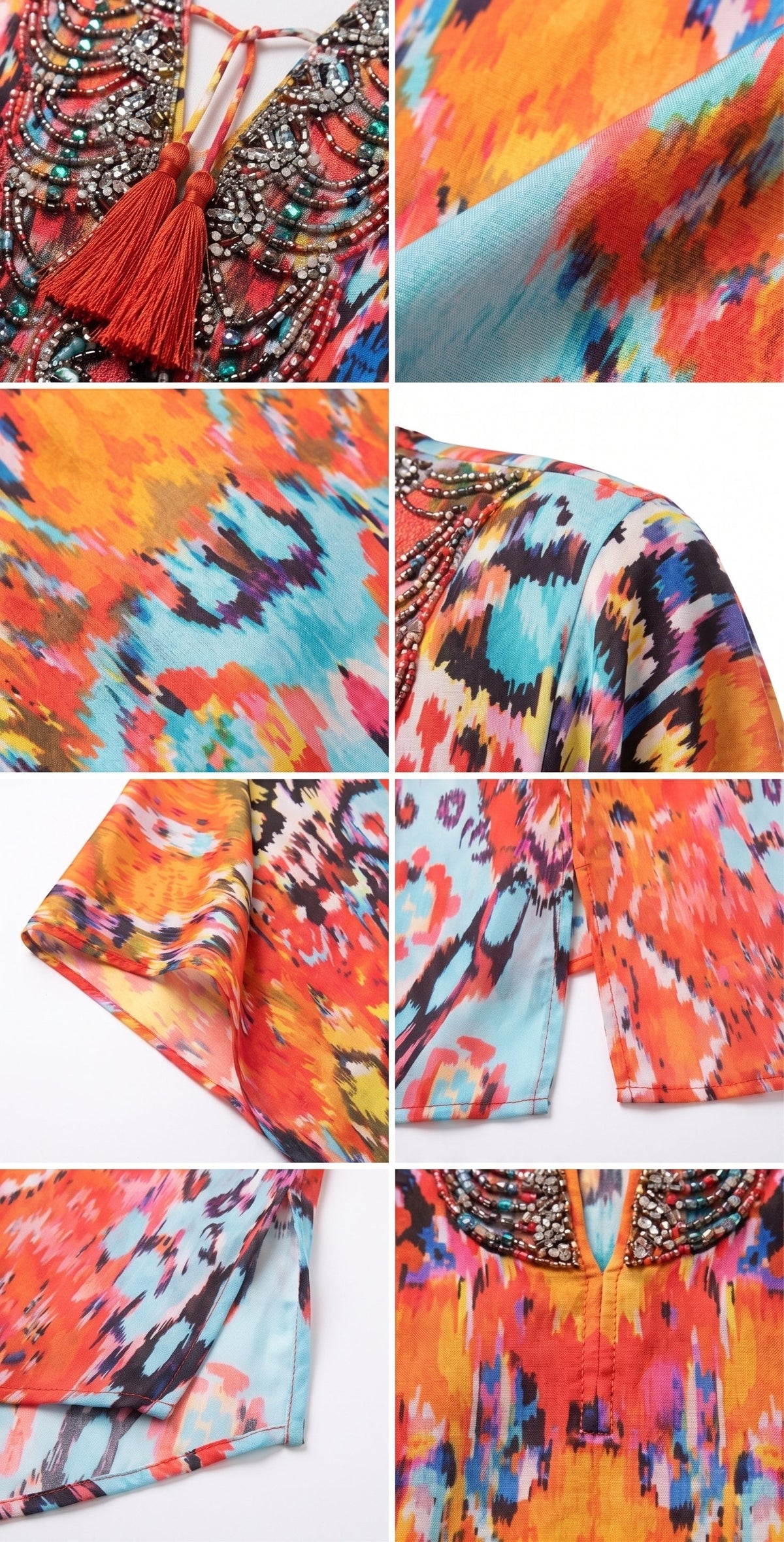 Sakkas Georgettina Flowy Long Caftan Dress/Cover Up
