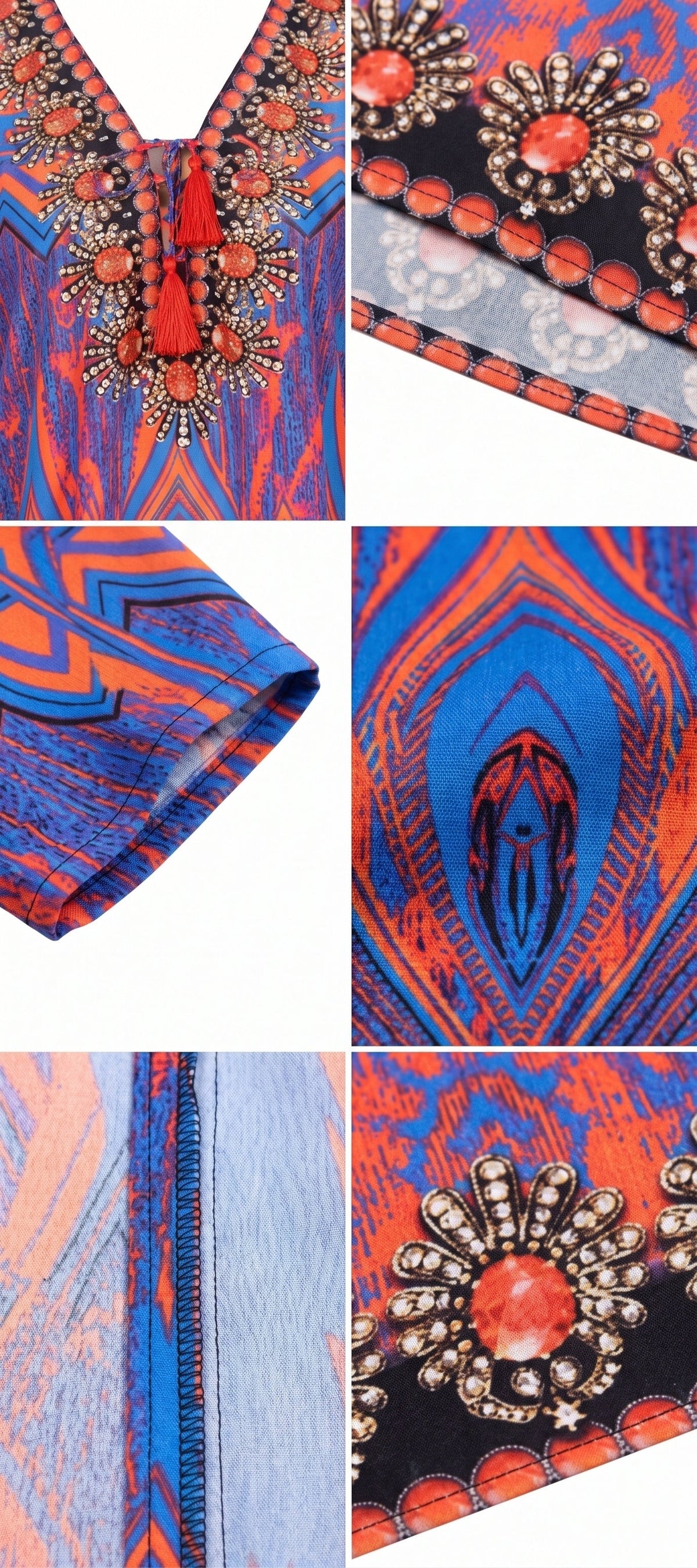 Sakkas Georgettina Flowy Long Caftan Dress/Cover Up