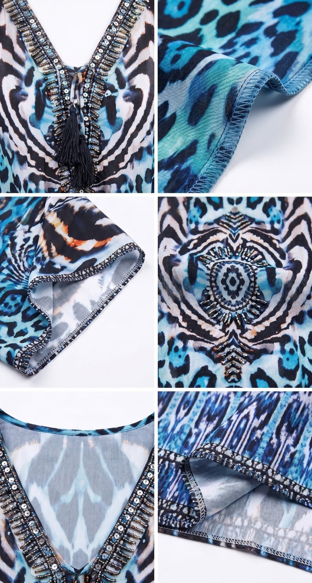 Sakkas Georgettina Flowy Long Caftan Dress/Cover Up