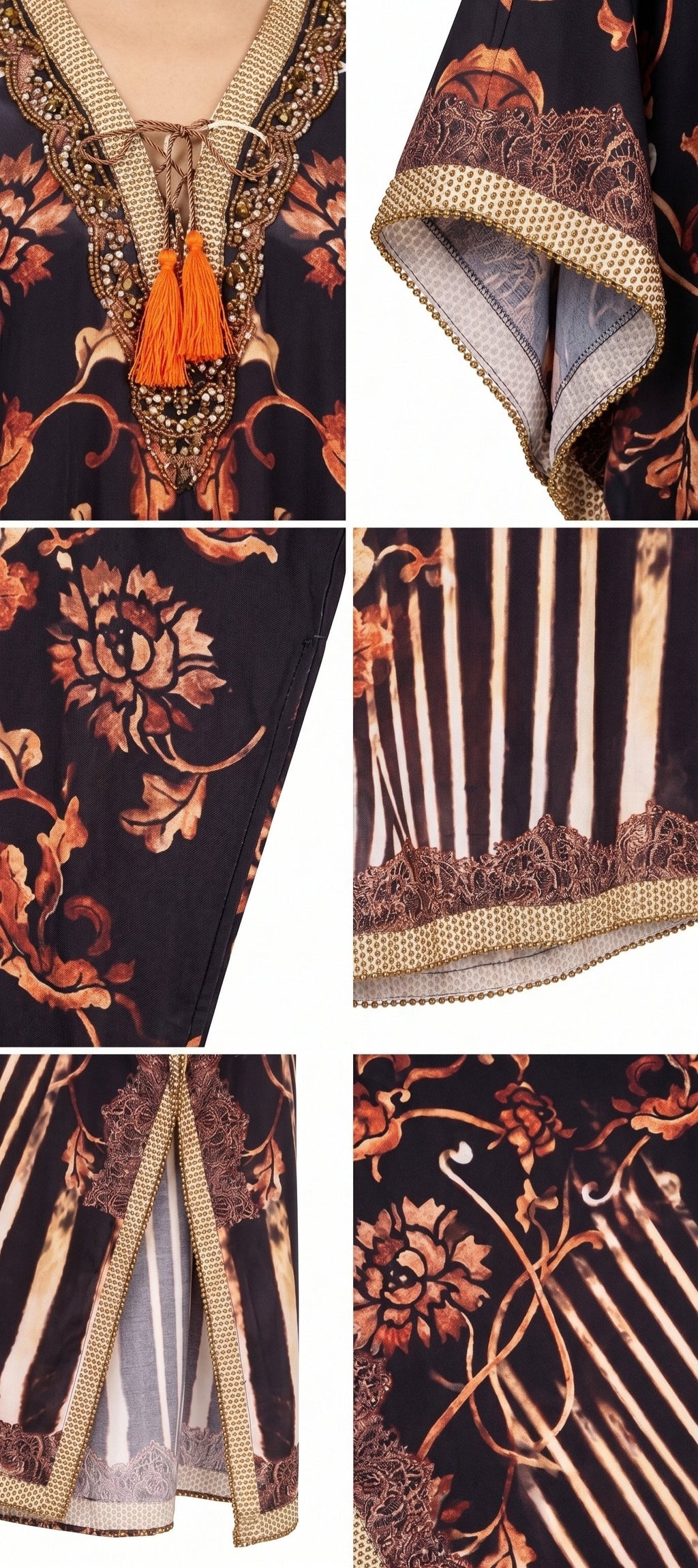 Sakkas Georgettina Flowy Long Caftan Dress/Cover Up