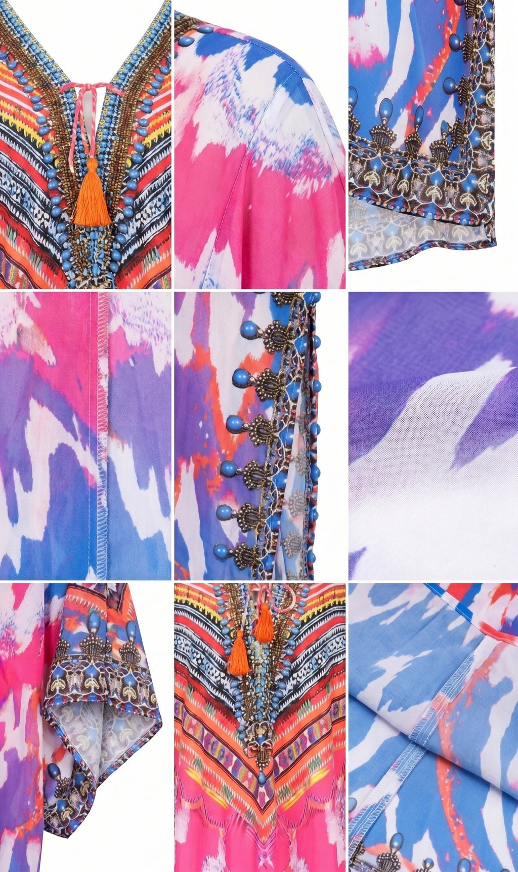Sakkas Georgettina Flowy Long Caftan Dress/Cover Up
