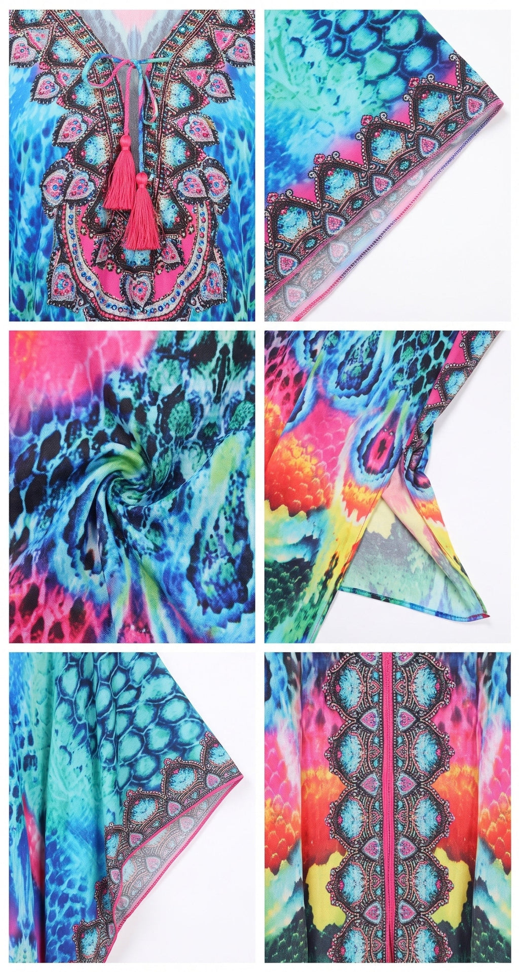 Sakkas Georgettina Flowy Long Caftan Dress/Cover Up
