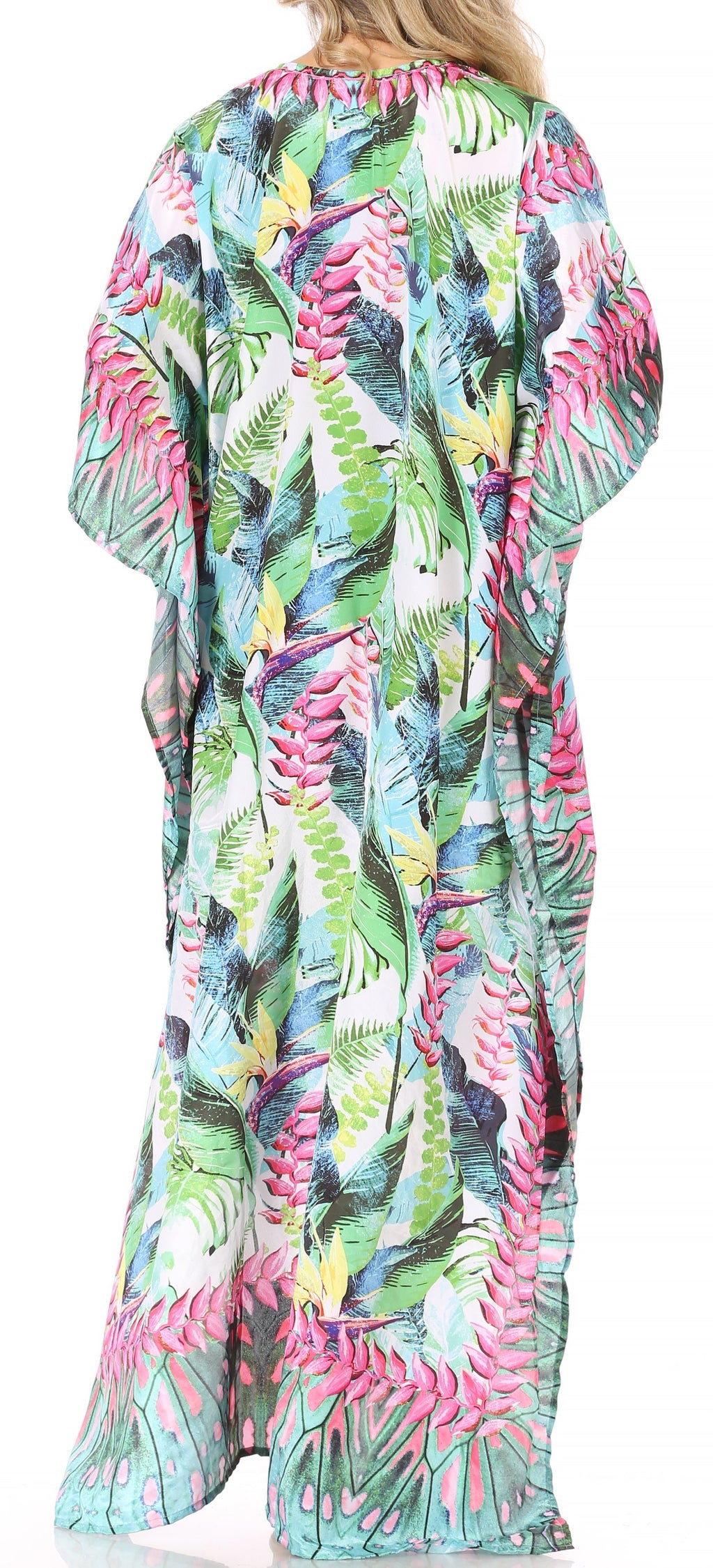 Sakkas Georgettina Flowy Long Caftan Dress/Cover Up