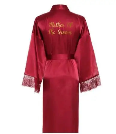 Women Long robe Satin Robe Bridal Robe Bridesmaid Robes Lace Robe Wedding Robe Sleepwear Bathrobe Dressing Long Gowns